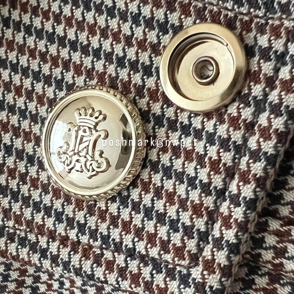 Sandro Bastille Plaid Quilted Barn Coat Field Zip Up Jacket 34 XS 0 Brown - Picture 8 of 16